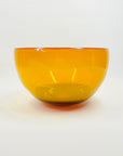 1960s ORANGE OPALESCENT GLASS BOWL BY ERIK HOGLUND FOR BODA