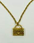 LIMITED EDITION 1995 CHANEL FLAP BAG PENDANT NECKLACE