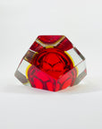 1950s FACETED MURANO RED YELLOW GEODE BOWL