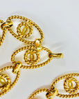 1990s CHANEL MATELASSE GOLD PLATED LOGO BELT