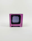 1950s NEODYMIUM PURPLE MURANO SOMMERSO FACETED GLASS BLOCK BOWL