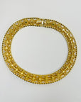 1950s CORO MESH AMBER COGNAC CRYSTALS COLLAR NECKLACE