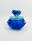 1930s MURANO COBALT BLUE TWIST SOMMERSO GLASS JAR