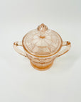 ANTIQUE DEPRESSION PINK PRESSED GLASS PLATE/BOWL/DINNER SERVICE