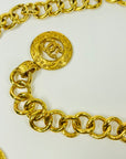 1994 CHANEL MATELASSE FILIGREE HOLLOW CC LOGO MEDALLION BELT/NECKLACE
