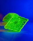URANIUM GLASS FOOTED VASE