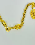 1995 CHANEL ARABESQUE LIMITED EDITION GOLD PLATED LOGO CHARM NECKLACE