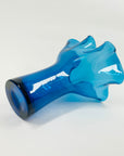 MIDCENTURY SIGNED FINNISH GLASS HANDKERCHIEF POIMU VASE BY INKERI TOIKKA FOR NUUTAJARVI NOTSJO