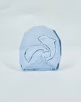 1950s MURANO NEODYMIUM GLASS DOLPHINS PAPERWEIGHT/SCULPTURE