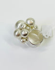 1960s DANISH BRUTALIST BUBBLES SILVER RING