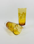 70s JAPANESE FOOTED HIGHBALL GLASSES