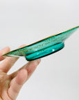 ANTIQUE VENETIAN HAND PAINTED MINI GLASS PLATE/BOWL