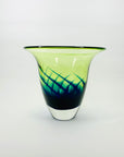 GREEN ART GLASS VASE