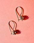 VINTAGE STERLING SILVER SOLITAIRE DROP EARRINGS