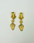 1980s CHRISTIAN DIOR RIBBONS DROP CLIP ON EARRINGs
