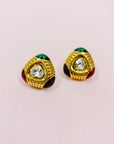 1980s HEART SOLITAIRE ENAMEL EARRINGS
