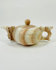 ANTIQUE HAND CARVED CHINESE AGATE TEA SET