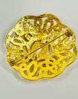 1997 CHANEL CC LOGO MARK CAMILLIA BROOCH