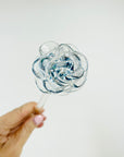 1970s MOUTH BLOWN CZECH GLASS FLOWER