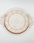 ANTIQUE DEPRESSION PINK PRESSED GLASS PLATE/BOWL/DINNER SERVICE