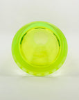 ANTIQUE URANIUM ETCHED GLASS VASE BY MOSER