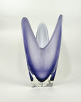 1970s JAPANESE HINERI CASED PURPLE HANDKERCHIEF GLASS VASE