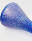 MCM BLUE OILSLICK CRACKLE GLASS LONG NECK VASE