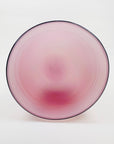 MOUTH BLOWN PINK ART GLASS BOWL