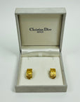VINTAGE CHRISTIAN DIOR LOGO CLIP ON EARRINGS
