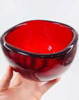 MCM MURANO RED TRINKET BOWL