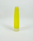 1960s YELLOW LEMON OPALESCENT GLASS POSY VASE BY ARTHUR PERLY FOR SKRUF GLAS