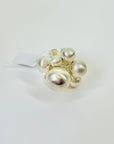 1960s DANISH BRUTALIST BUBBLES SILVER RING