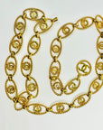 1990s CHANEL MATELASSE GOLD PLATED LOGO BELT