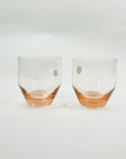 1970s COLOUR GLASS STACKABLE TUMBLERS