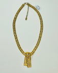 1950s CORO MESH DIAMANTE LARIAT NECKLACE