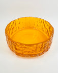 1960s ORANGE TANGERINE BARK GLASS BOWL BY GEOFFREY BAXTER FOR WHITEFRIARS