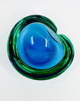 1950s GREEN BLUE MURANO URANIUM SOMMERSO GLASS BOWL/ASHTRAY