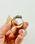 VINTAGE LOUIS VUITTON COSTUME TWO TONE MONOGRAM BUCKLE RING
