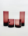 1950s POLISH PURPLE AMETHYST HIGHBALL GLASSES