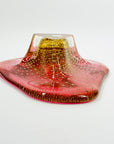 1950s MURANO PINK CRANBERRY GOLD AVENTURINE SOMMERSO BOWL/ASHTRAY