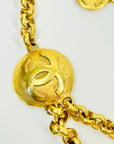1990s CHANEL MATELASSE GOLD PLATED CC LOGO BELT