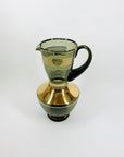 GREY GOLD GILDED GLASS JUG