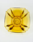 ANTIQUE ART DECO AMBER BOWL WITH MATCHING SERVERY