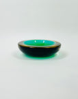1940s GREEN GOLD AMBER MURANO FLAVIO POLI SOMMERSO GLASS MINI BOWL