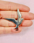 ANTIQUE ENGLISH SILVER DOVE BROOCH