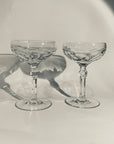 ANTIQUE ART DECO FRENCH CRYSTAL MINI COUPE GLASSES