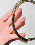 1980s BARCS 2 TONE KNOT TEXTURED STATEMENT NECKLACE