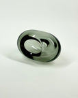 1960s HOLMEGAARD GREY GLASS MINI HEART VASE BY PER LUTKEN