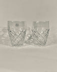 ANTIQUE BOHEMIAN CUT DIAMOND CRYSTAL TUMBLERS