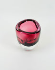 1950s AFORS PINK/CRANBERRY GLASS POSY VASE BY ERNEST GORDON